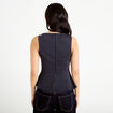 Top p&eacute;plum sans manches col rond bleu femme