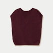 Gilet sans manches bordeaux femme