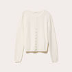 Gilet ajour&eacute; manches longues ecru femme