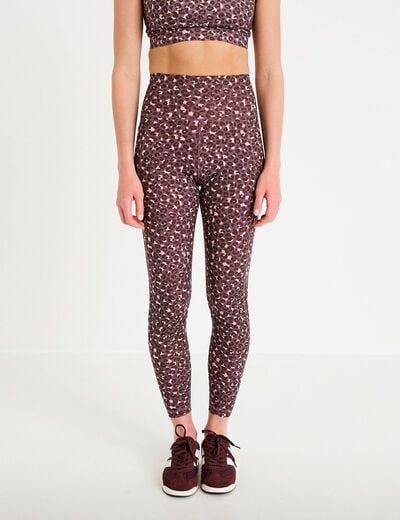 Leggings taille haute violet femme