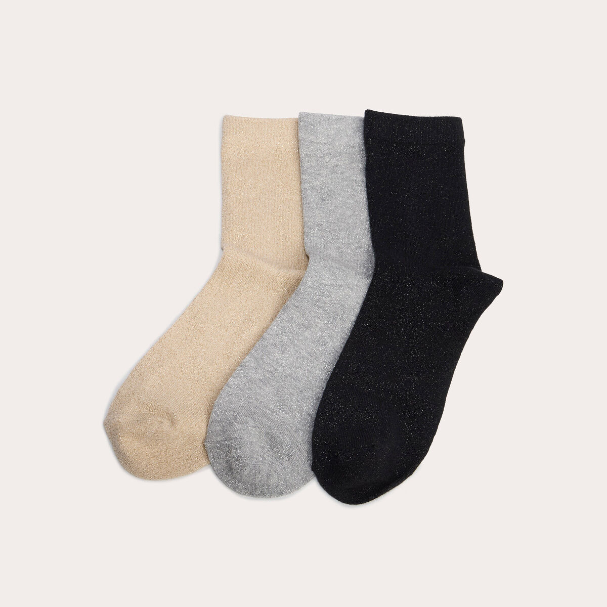 Lot de 3 paires de chaussettes noir femme