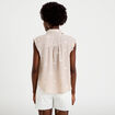 Blouse sans manches col classique marron femme