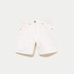 Bermuda regular 5 poches en jean denim blanc femme
