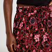 Jupe longue &eacute;vas&eacute;e satin&eacute;e noir femme