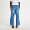 Jean wide leg cropped taille haute denim double stone femme