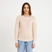 Pull manches longues brillant ivoire femme