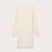 Robe pull d&eacute;tails de boutons ecru femme