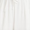 Pantalon large taille standard ecru femme