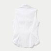 Chemise cintr&eacute;e sans manches ecru femme