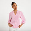 Blouse col tunisien rose femme
