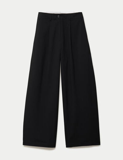 Pantalon bootcut taille standard noir femme