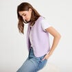 Gilet sans manches effet polaire parme femme