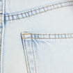 Jean wide leg taille haute Petite denim bleach femme