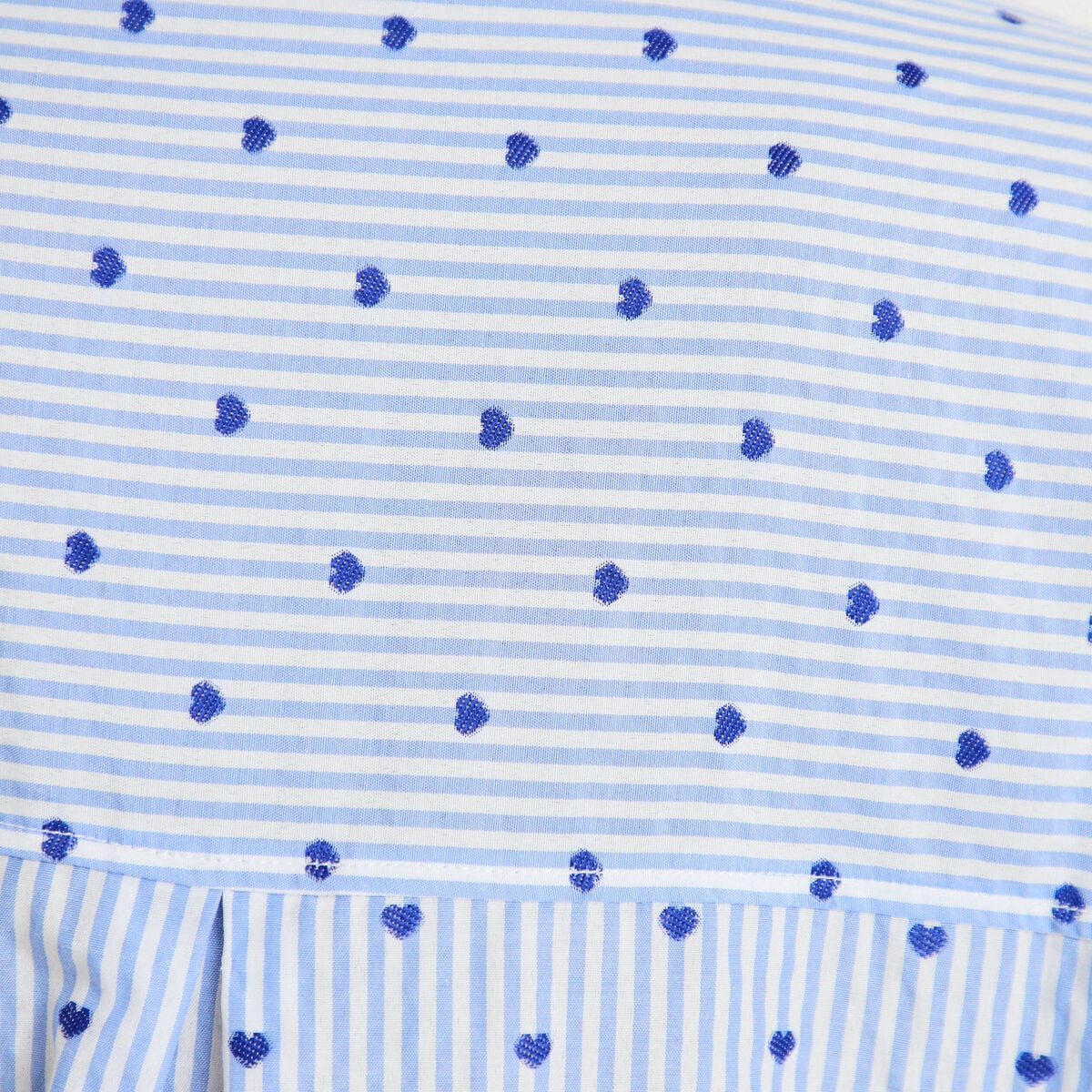 Chemise oversize manches longues bleu femme