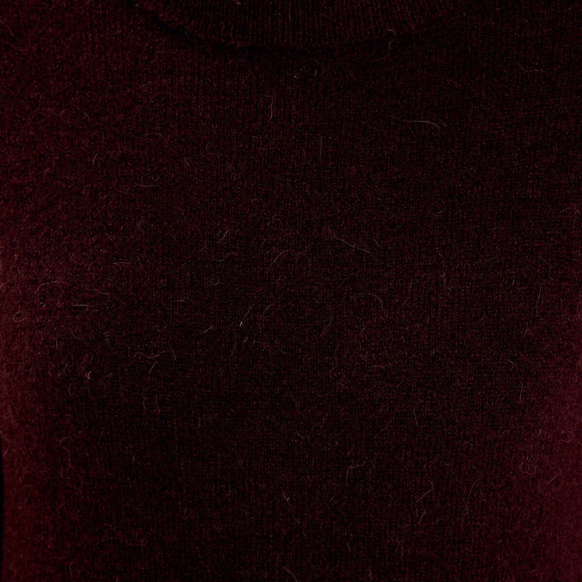 Robe pull col roul&eacute; rouge fonc&eacute; femme