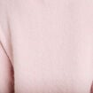 Gilet duveteux manches 3/4 rose clair femme