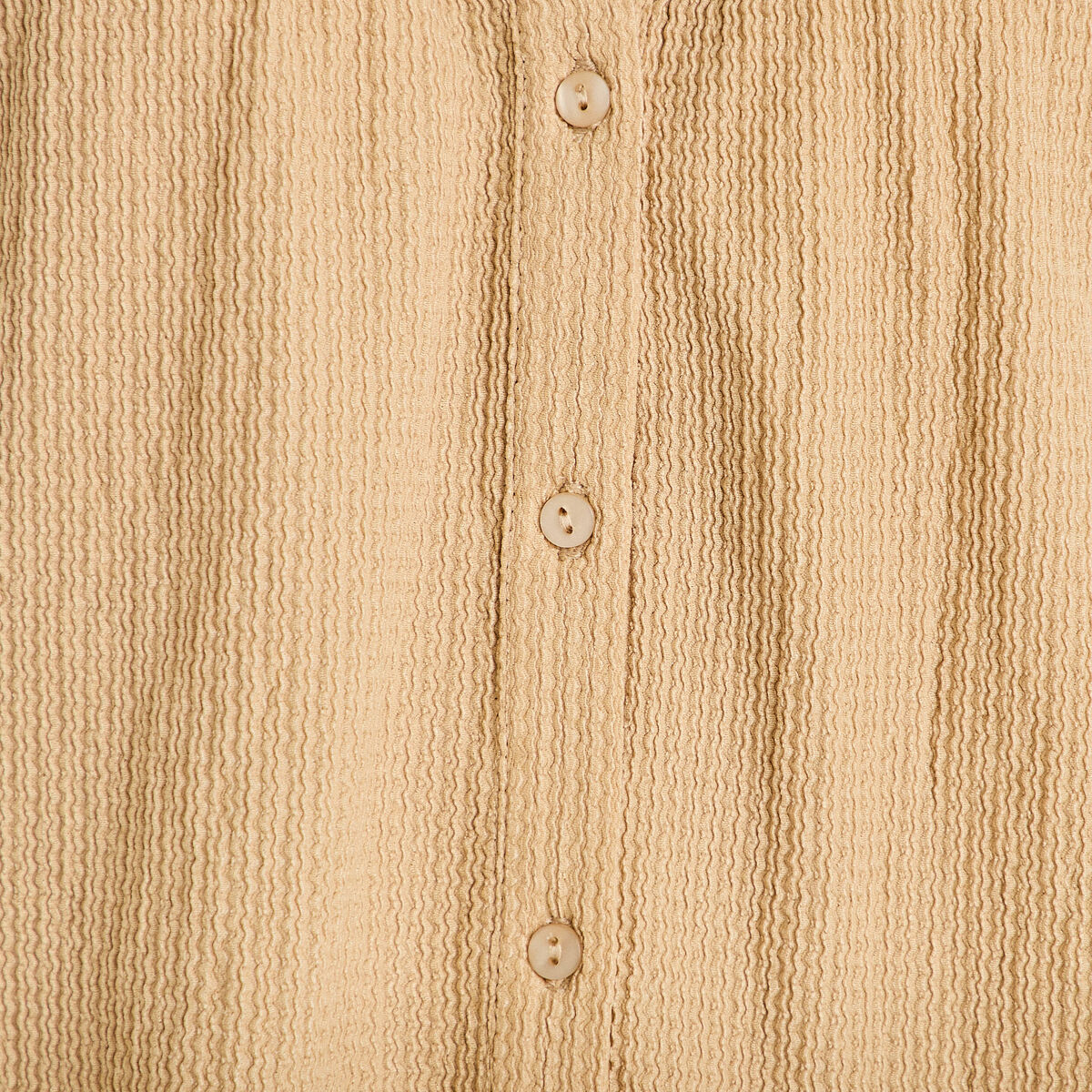 Blouse sans manches col rond beige femme