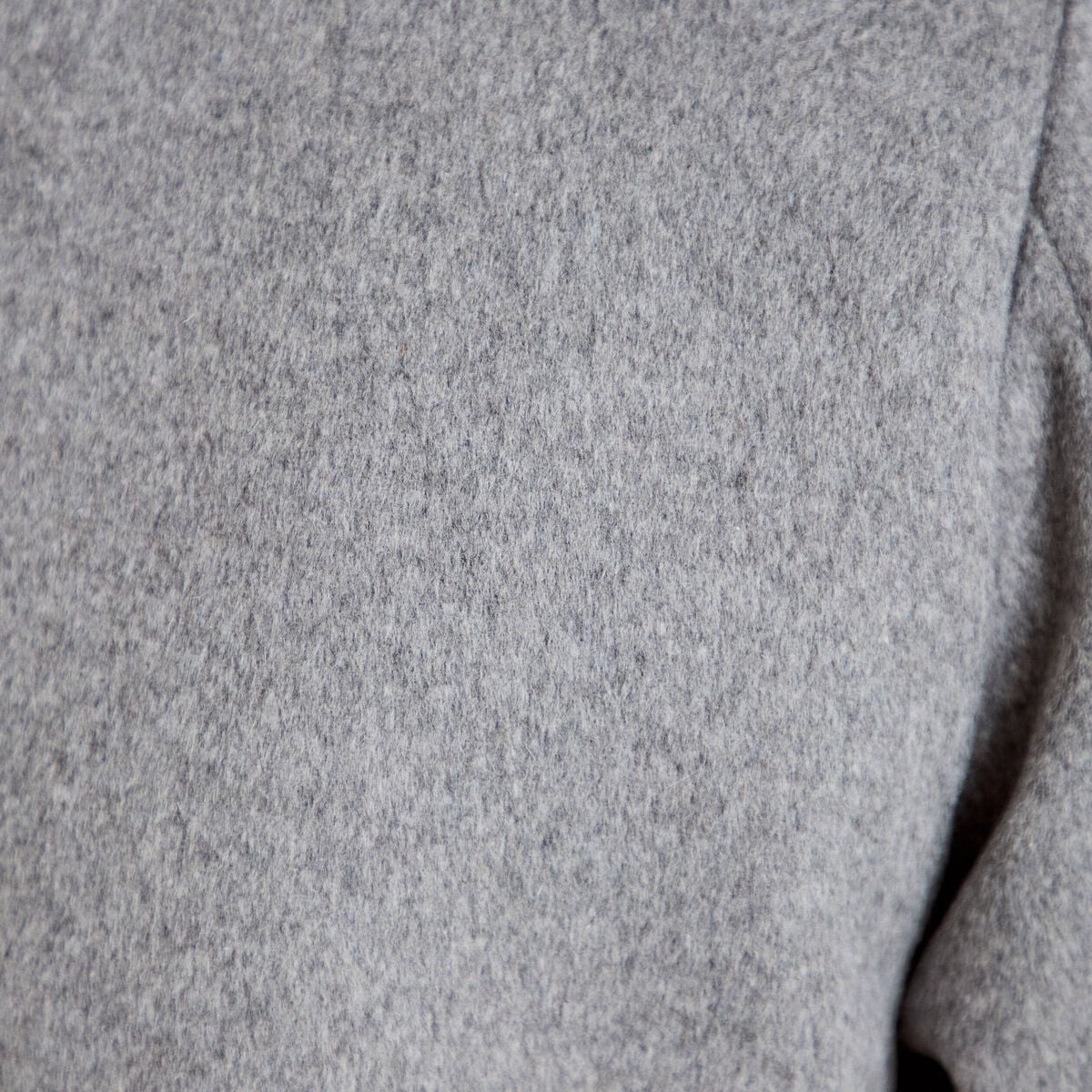 Veste courte aspect laineux gris femme