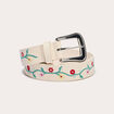 Ceinture brod&eacute;e blanc femme