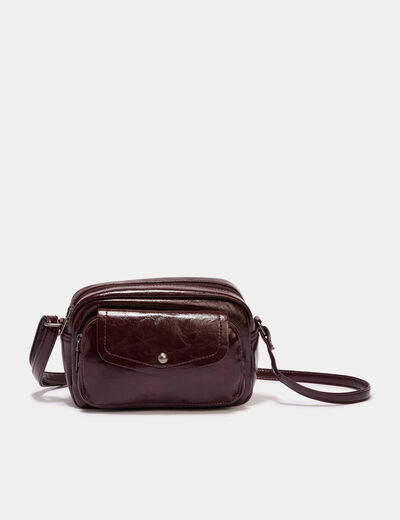 Sac similicuir bordeaux femme