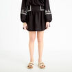 Blouse ample broderie noir femme