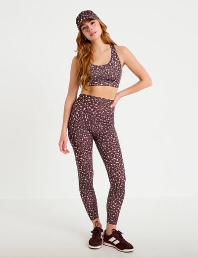 Legging taille haute violet femme