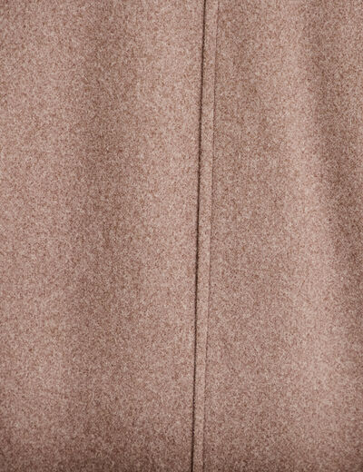 Trench droit court col tailleur taupe femme