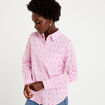 Chemise coupe ample manches longues rose femme
