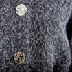Veste manches longues col tailleur gris fonc&eacute; femme