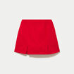 Jupe-short droite fentes rouge femme