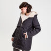 Parka r&eacute;versible &agrave; capuche noir femme