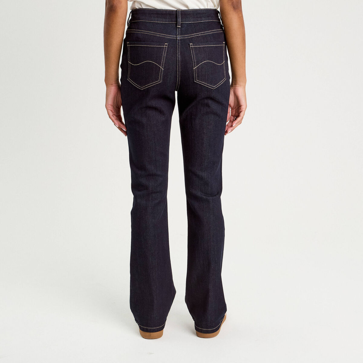 Jeans flare denim brut femme