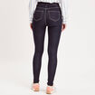 Jeans skinny taille &eacute;lastiqu&eacute;e denim brut femme