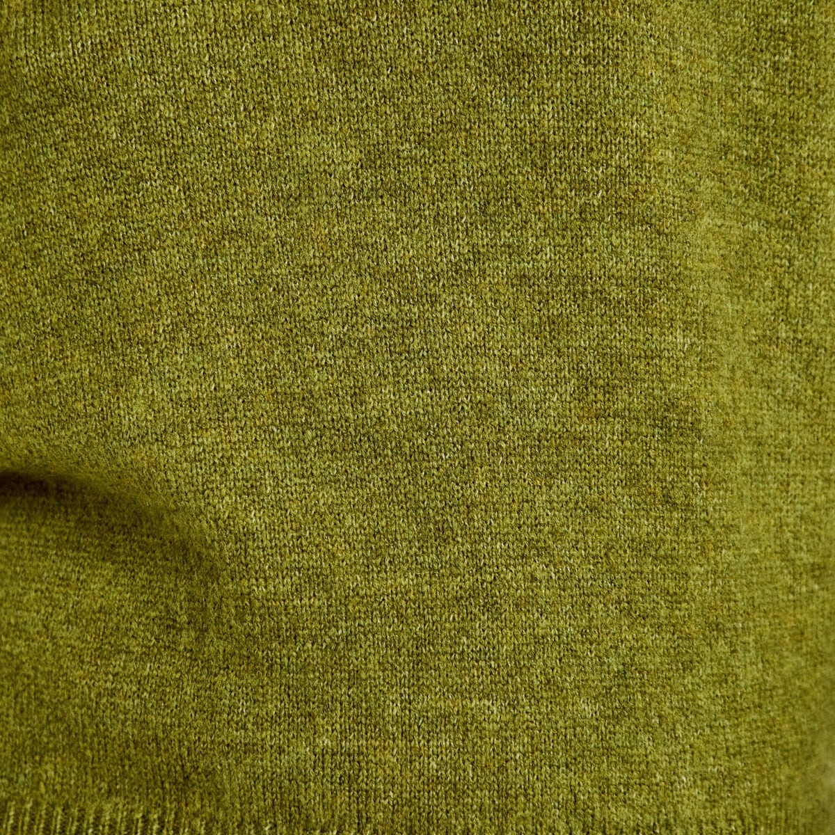 Pull col rond manches longues vert fonc&eacute; femme