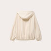 Veste &agrave; capuche bas resserr&eacute; sable femme