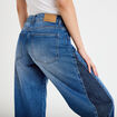 Jean flare taille basse denim double stone femme