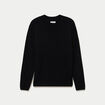 Pull col v manches longues noir femme