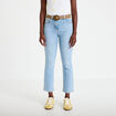Jean bootcut cropped taille haute denim triple stone femme