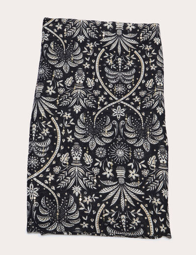 Foulard noir femme