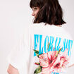 Top oversize manches courtes longues ecru femme