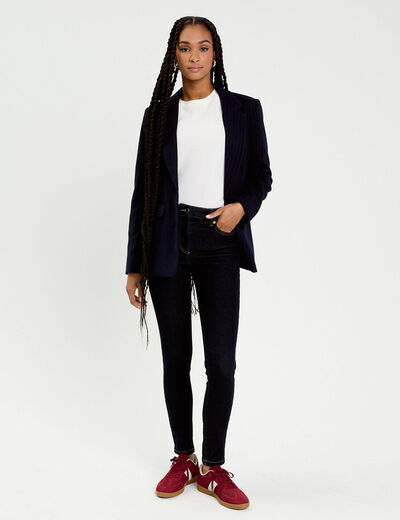 Jean skinny push-up taille standard denim brut femme