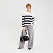 Pull col bateau ecru femme