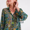 Chemise manches 3/4 noir femme