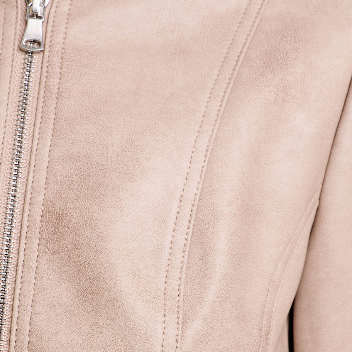 Veste droite zipp&eacute;e sable femme