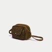 Sac aspect daim vert kaki femme