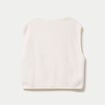 Veste sans manches effet polaire ecru femme