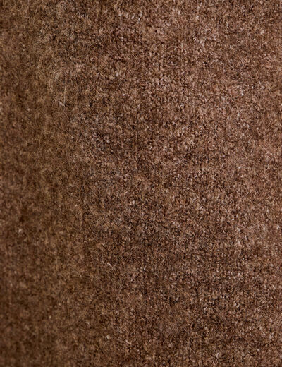 Pull manches longues marron clair femme
