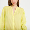 Blouse oversize manches longues jaune citron femme