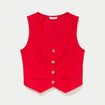 Gilet sans manches rouge femme