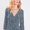 Robe moulante manches 3/4 noir femme